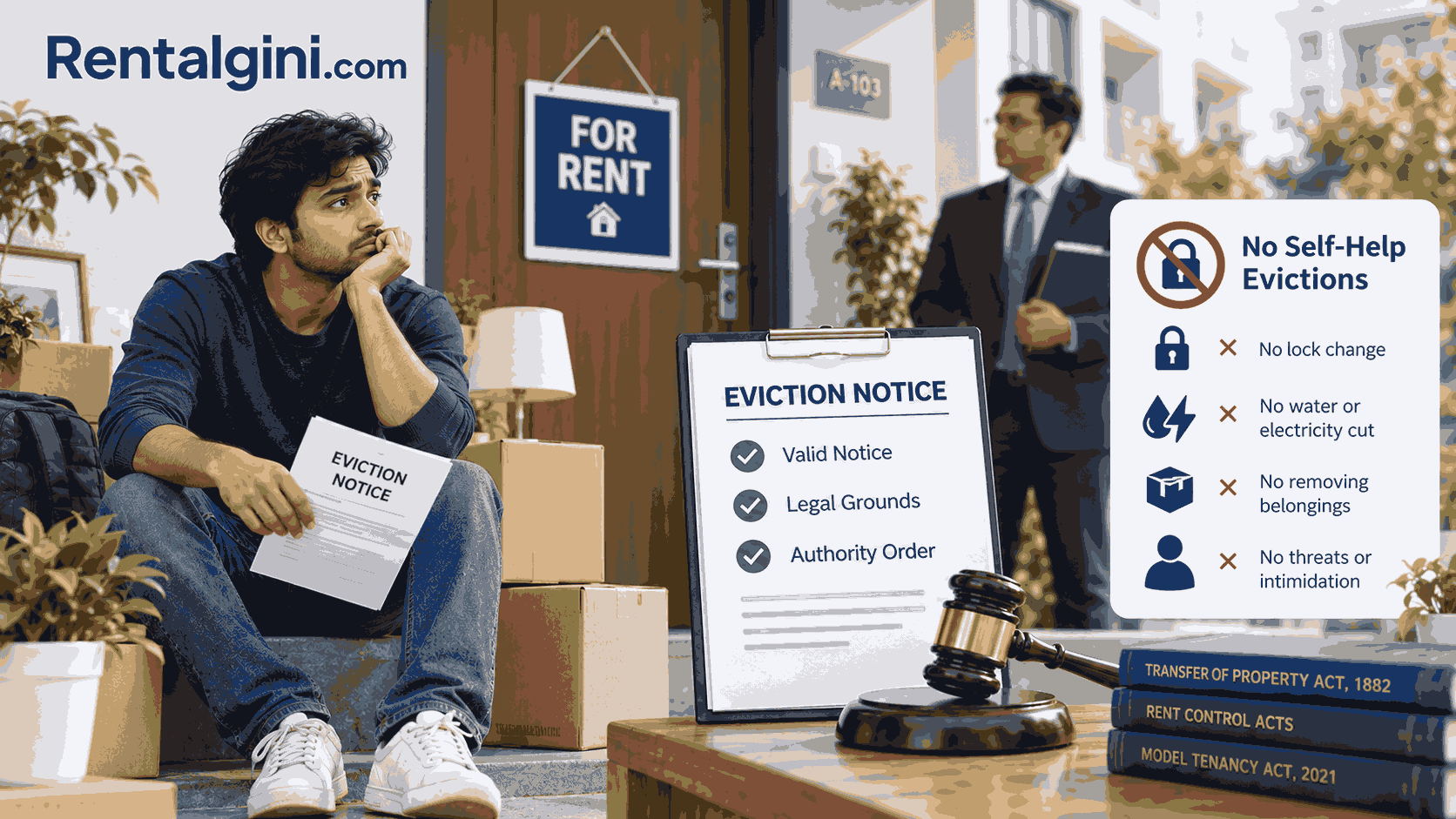 Landlord eviction notice concept