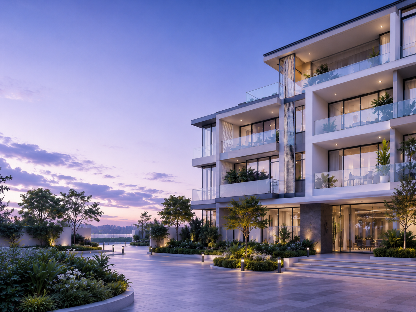 Premium rental property at dusk